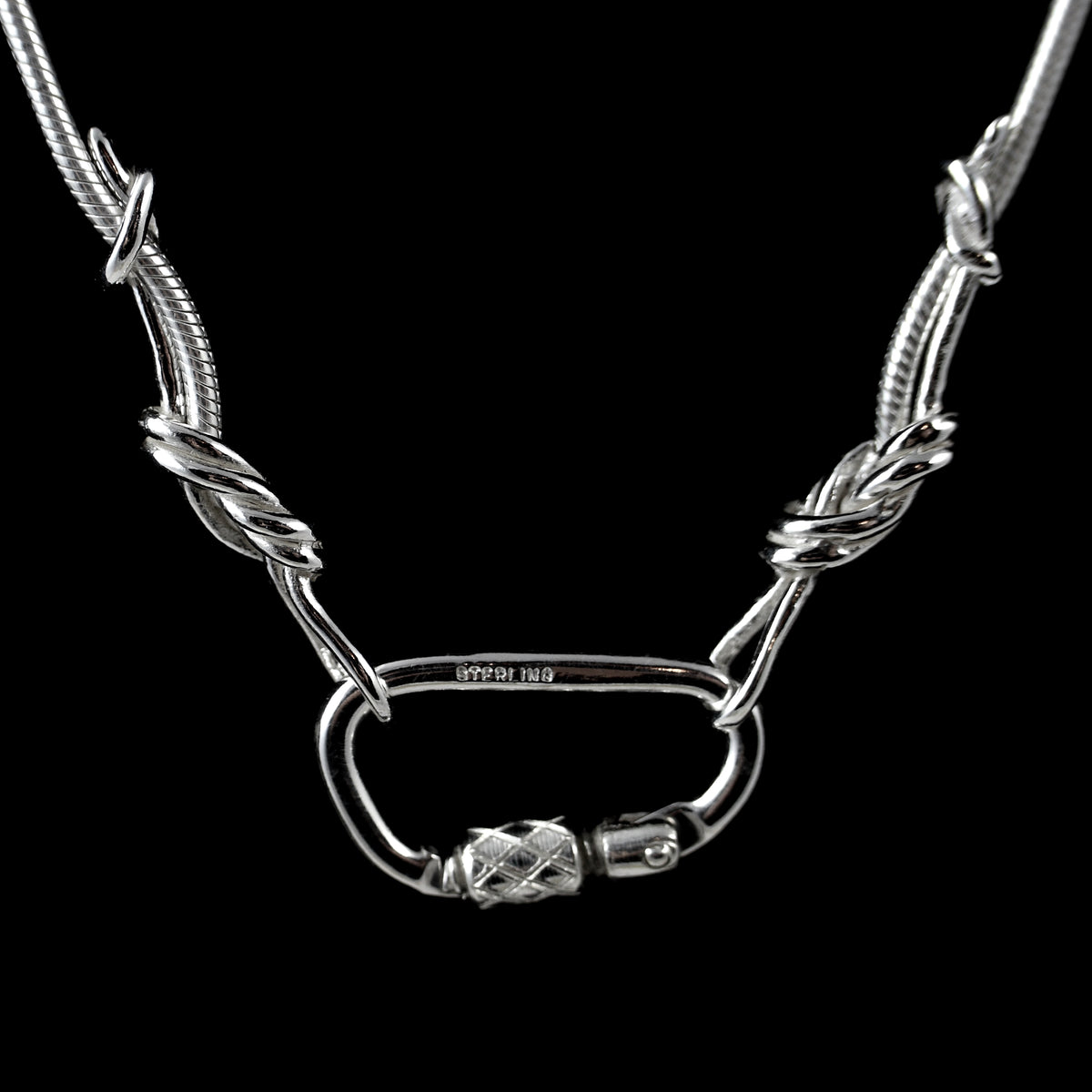 Climbing Carabiner One Life, Live It Silver Necklace - Off The Map