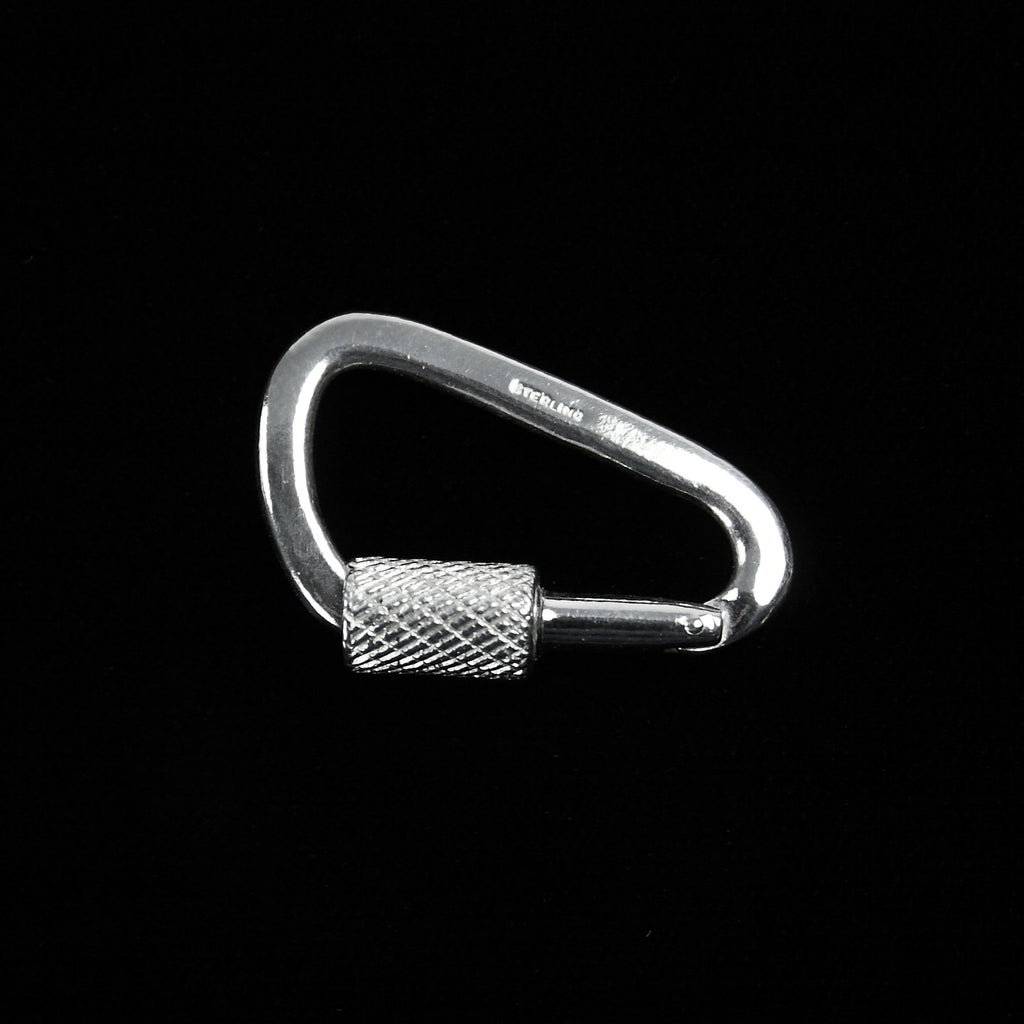 Functional Carabiner Lock - Sterling Silver - Rock Climbing Jewelry